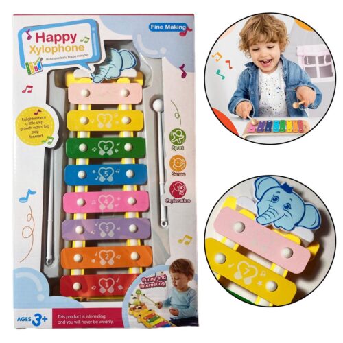 إكسيلوفون موسيقي تعليمي للأطفال – متعدد الألوان