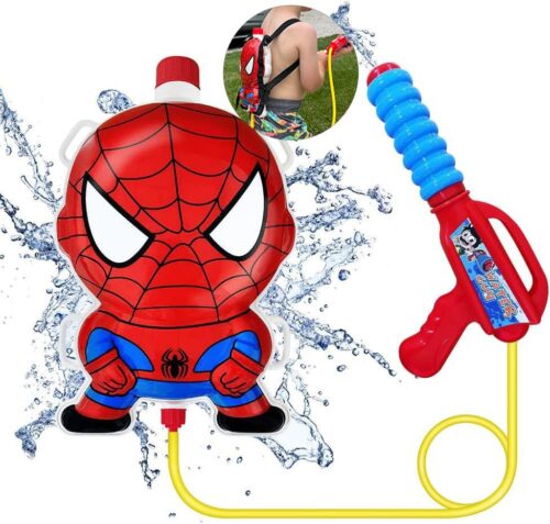 مسدس ماء مع خزان على شكل حقيبة ظهر - تصميم سبايدرمان